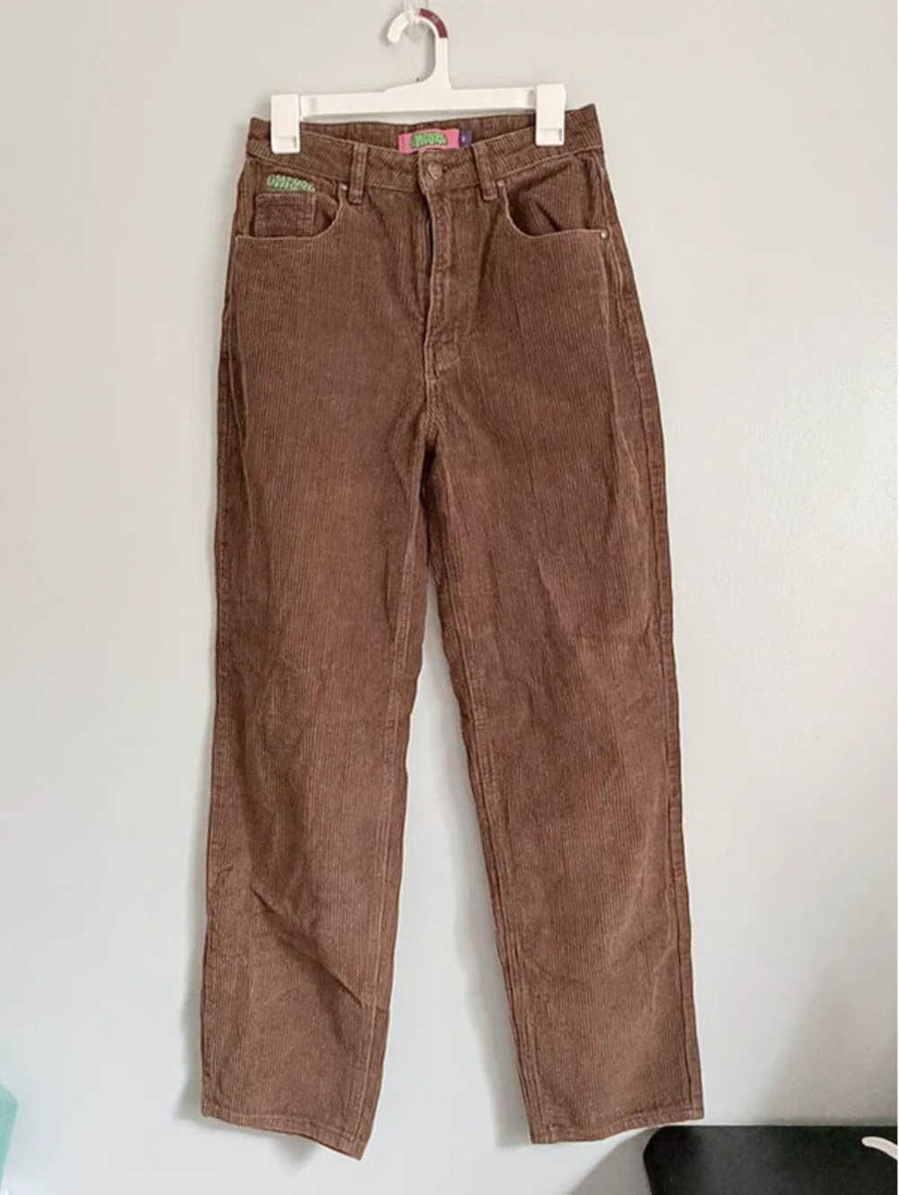 Empyre Zumiez Brown Corduroy Baggy Skate Pants Size 2 Y2K